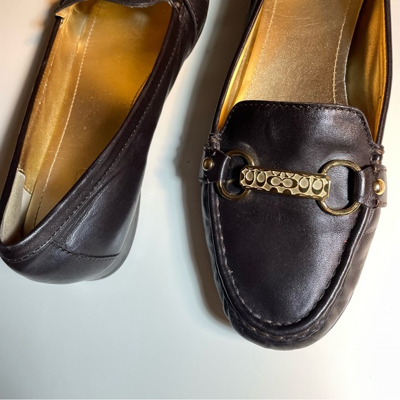 Coach Brown Leather Loafers - Picture 4 of 9